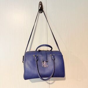 Lauren Ralph Lauren Navy Blue Satchel